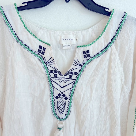 Flannel by Anthropologie Talara Drop-Waist Gauzy Boho Dress Size 1 (Small) - Picture 5 of 12